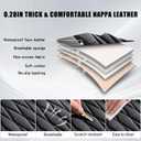 WELLDO Nappa Faux Leather Car Seat Cover Full Set, Black