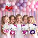 12Pcs Kitty Foil Balloons for Kitty Birthday Party Girls Birthday Party Balloons,Baby Shower Birthday Party Decorations
