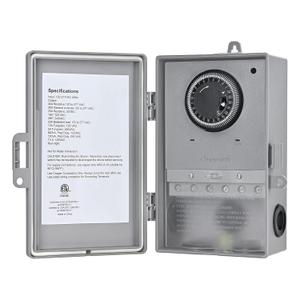 DEWENWILS Pool Pump Timer, Mechanical Timer Box Outdoor, Heavy Duty 2HP 40A 120-277 VAC, 24-Hour Programmable ON/Off Timeable Switch for Water Heater, Pool Pump, ETL Listed