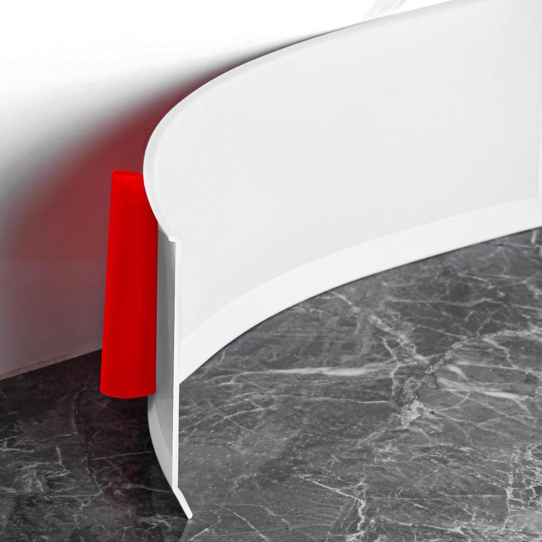Flexible Baseboard Molding Trim 4 Inch Self-Adhesive Vinyl Wall Base Peel and Stick Cove Base Rubber Wall Baseboard Moulding Trim (200Ft, White)
