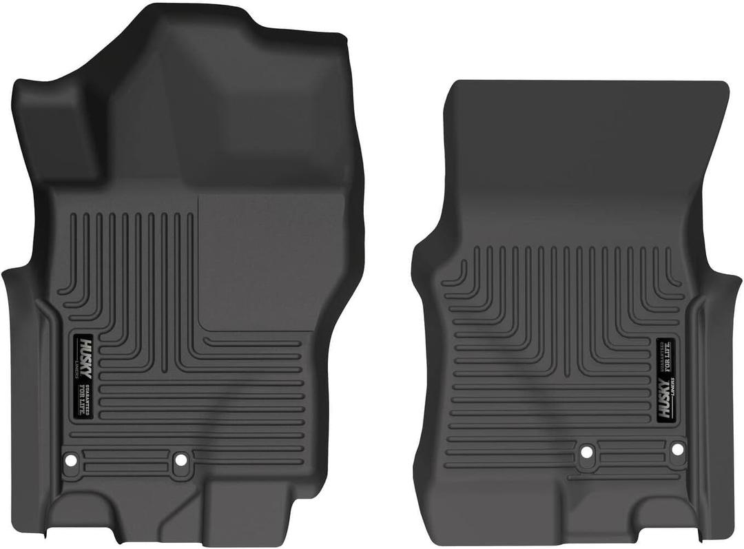 Husky Liners Weatherbeater Floor Mats | Fits 2022-2026 Nissan Frontier, Crew & King CAB ONLY | Front Row, 2-pc Black - 13521