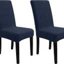 Chair Covers for Dining Chairs,Kitchen Chairs Cover Set of 2,Navy Blue | Stretch Material,Washable,Removable,Chair Covers for Dining Chairs,Protection Against