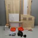 Wooden Brooder Box for Chicks Starter Kit with Heat Lamp and Thermometer,Feeder,Waterer,Perch,Temperature-Controlled Poultry Brooder Heater for 25 Chicks,Ducks,Quail,Hamsters