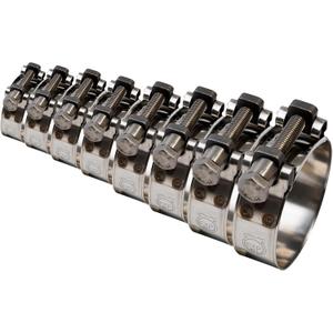 TT Heavy Duty Hose Clamp Assortment Kit, 304 Stainless Steel T-Bolt, Adjustable 3/4"-1-11/16" (17-43mm), 8 Sizes, 8-Piece Set for Automotive, Plumbing, and Garden Use