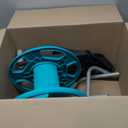 Garden Water Hose Reel Cart,Holds 50-80 Ft of 5/8 Inch Hose, Portable Hose Pipe Holder for Outside (Green)