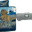 Jurassic World 24"(W) X 45"(L) Soft Toddler Nap Mat with Pillow and Blanket Perfect for Preschool, Daycare, and Travel (100% Official Licensed Product)