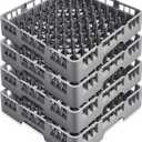 Aurelema 4 Pack Commercial Dishwasher Tray Rack, Peg Dish, Gray