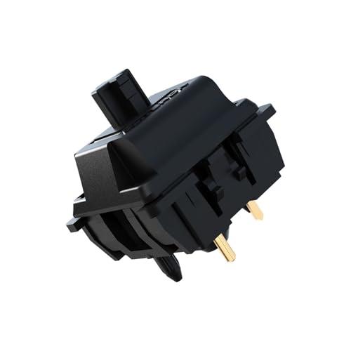 GATERON Oil King V2 Pre-lubed Keyboard Switches, 5-Pin 55gf Black Linear Switches Compatible for MX Mechanical Keyboard DIY(72PCS)