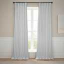 HPD Half Price Drapes - Faux Linen Curtains for Living Room (1 Panel) - 50W X 108L - Textured Room Darkening Curtains for Bedroom 108 Inches Long - Drapes for Home Decor, Oyster Mist