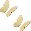 Semetall 2.91" Solid Brass Cabinet Knobs Decorative Butterfly Shape Single Hole Pull Handles for Kitchen Door Drawer Dresser,2 Pairs,Gold