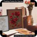 CANFRAVAS 8x10 Solid Wood Canvas Floater Frame, Wood Canvas Floating Frame, Floater Frame for 0.6"-0.8" Deep Canvas Paintings (8"x10", Dark Brown)