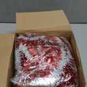 Poen 100 ft Christmas Tinsel Garland Christmas Tree Decorations Metallic Tinsel Thick Twist Garland Xmas Party Supplies for Indoor Outdoor Fireplace Mantle(Red, White)