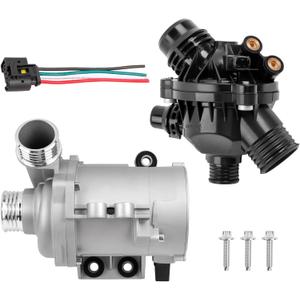 Electric Engine Water Pump W/Thermostat 11517521584 Compatible with BMW X3 Z4 X5 328i 323i 128i 528i Replaces OE# 11517546994 11517563183 11517586924