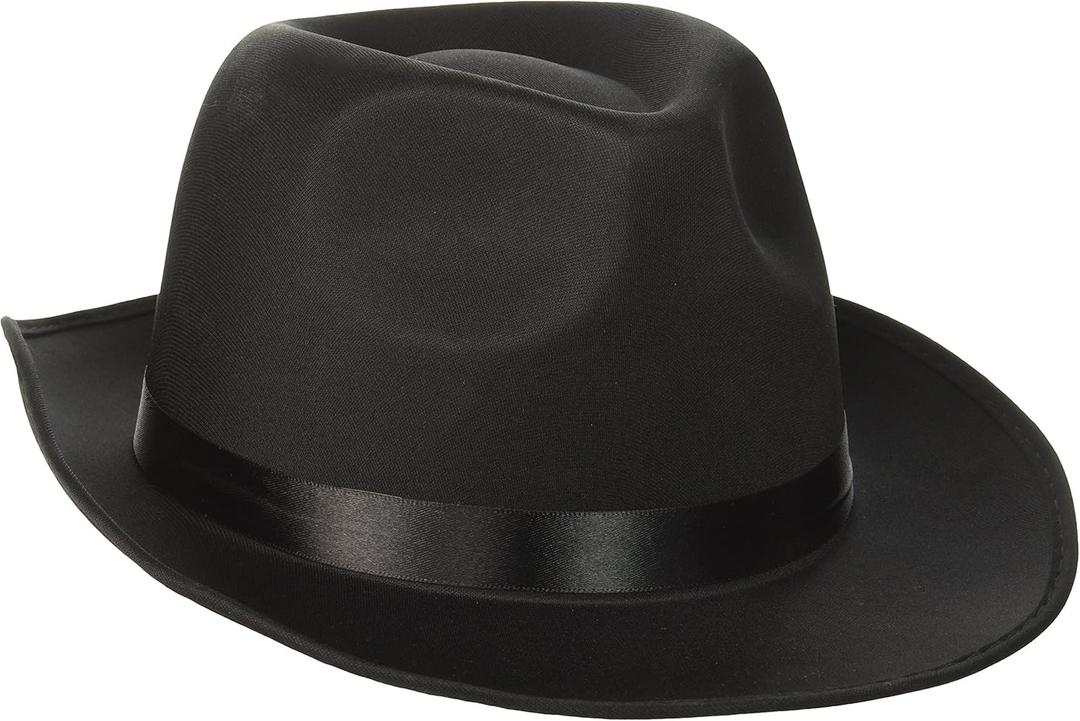 Rubies Adult Deluxe Costume Fedora, Black for Themed Parties and Halloween