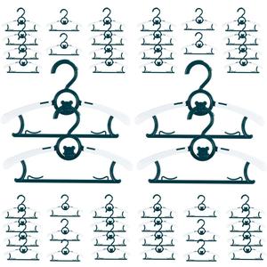 40 Pack Baby Hangers, Dark Green, Plastic, Space Saving, Anti Slip, Heavy Duty, Hangers for Closet, Kids Hangers, Nursery, Toddler, Clothes Hanger