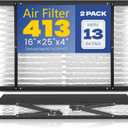 2-Pack 413 Replacement Filter Compatible with Aprilaire Whole House Air Purifiers, Models 1410, 1610, 2410, 2416, 3410, 4400, MERV 13 Air Purifiers, Size: 16x25x4(Actual Size 16.1''x27.8"x4)