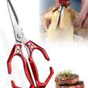 Kitchen Scissors all Purpose - Stainless Steel Kitchen Shear, Sharp Silver Meat Scissors Dishwasher Safe, Heavy Duty Poultry Shears, Japanese Cooking Scissor for Food, Chicken Bones, and Turkey