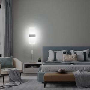 KICAAO Wall Sconces, Modern Wall Sconce Plug in 10W 6000K Cool White Acrylic Wall Lights with 6FT/180cm Plug in Cord and On/Off Switch on The Cord (1 Pack)