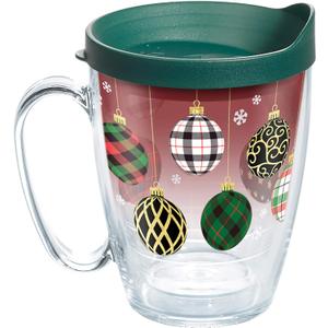 Tervis Christmas Holiday Ornaments Made in USA Double Walled Insulated Tumbler Travel Cup Keeps Drinks Cold & Hot, 16oz Mug, Classic