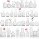 36 Pcs Glass Bud Vase Set, Small Flower Vase for Tables Centerpieces Decor, Mini Vintage Clear Vase for Home, Wedding, Party Decoration