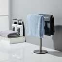 Brushed Nickel Hand Towel Holder Stand, Free-Standing Towel Rack, SUS304 Stainless Steel Towel Bar Rack Stand, Tower Bar for Bathroom Kitchen Vanity Countertop