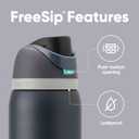 Owala FreeSip Insulated Stainless Steel Water Bottle with Straw for Sports, Travel, and School BPA-Free Sports Water Bottle, 40 oz, Foggy Tide