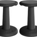 Gpack-pro Kids Wobble Stool 2-Pack Improves Focus Attention Non-Slip Base - Wiggle Chair Active Flexible Seating for Preschool Kindergarten Elementary School 17.7-Inch High (Black), 17.7 Hight' Pack of 2