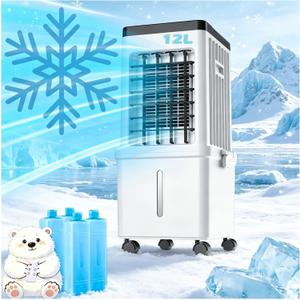 Swamp Cooler, Portable Air Conditioners, Evaporative Cooler 2026 Upgraded Air Cooler, Windowless Portable AC Unit Cooling Fan That Blow Cold Air, Ultra Quiet for Room, Restaurant, Home (creamy)