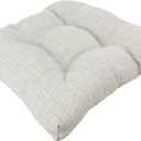 College Covers Everything Comfy Indoor/ Outdoor Seat Patio D Cushion, 20 in x 20 in, Ashen Ivory