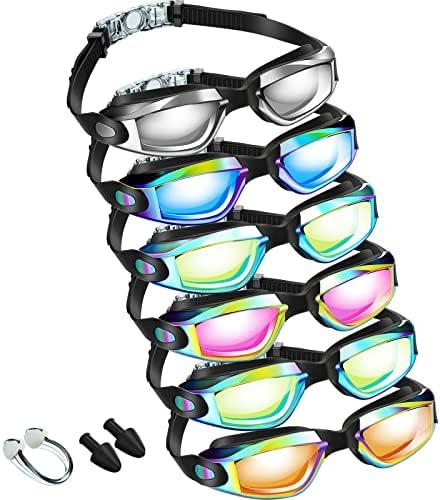Flutesan 6 Pack Swimming Goggles Adult Kids Anti Fog Pool Goggles with Ear Plugs Nose Clip No Leaking Full Protection Flutesan 6 Pack Swimming Goggles Adult Kids Anti Fog Pool Goggles with Ear Plugs Nose Clip No Leaking Full Protection
