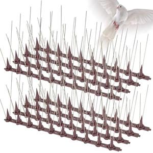 CIIC Bird Spikes, 11Pack Stainless Steel Anti Bird Spikes, Bird Deterrents for Outside Pigeon Spikes, Bird Repellent Devices for Garden Fence Wall Coverage 16.4 Feet
