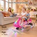 12V Electric Wiggle Car,Wiggle Car for Kids with Bottom Flashing Light,2 Speeds,Kids Ride On Toys with Sticker,9 Color Modes,Flashing Wheels, Bluetooth,Pedal,for Age 3+,150 Lbs,Pink, 30.91 inches x 12.99 inches x 16.54 inches