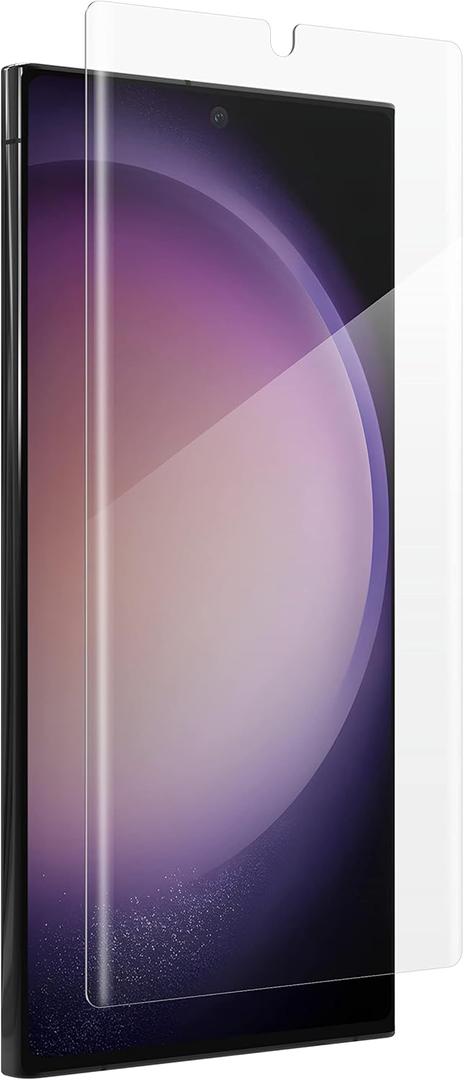 ZAGG InvisibleShield Fusion Curve Screen Protector for Samsung Galaxy S23 Ultra, Made with Hybrid Polymer, Curved for Perfect Fit, HD Clarity, Compatible with Biometric Fingerprint Scanner, Easy to Install