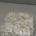 Mefleet 2 LB Crinkle Cut Paper Shred Filler White & Gold Crinkle Shredded Paper for Gift Box - Gift Basket Bag Filler - Grass Cushion Stuffing for Christmas Holiday Packaging Wrapping