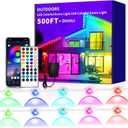 IP67 Waterproof Eave Light for House roof, 490ft RGB Outdoor Waterproof Eave Light, Can be Used for Halloween, Christmas, Holiday, Party, Daily Lighting Decoration2 Rolls of 245ft (495FT)