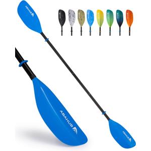 Abahub Adjustable Kayak Paddle 210-230 cm/ 230-250 cm Floating Kayaking Oars Boating Oars Canoeing Oars Black