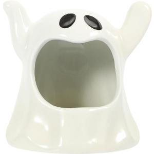 VALICLUD Ghost Tealight Holder Halloween Ghost Candle Holder Halloween Shape Candlestick Ceramic Scented Candle Containers Decor