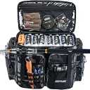 Goture Large Tackle Bag,Store Up to 8PCS 3700 Plus 4PCS 3600 Tackle Trays,Water Resistant Saltwater Gear Big Fishing Bag with EVA Bottom,Fishing Gifts for Men,(21.65"x11.8"x15.16")-Camo