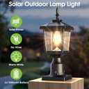 Greluna Solar Post Light Outdoor, 60 Lumens Dusk to Dawn Lamp Post Light, Solar Powered & Waterproof, Fits 6x6 Wooden Posts, 3 Inch Poles, for Garden, Pathway, Driveway, Fence & YardWarm White
