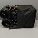 Collapsible Wagon Cart Heavy Duty Foldable, Folding Beach Wagon with Big Wheels for Sand, Utility Grocery Cart with Side Pocket and Brakes for Camping Sports Outdoor Activities, Black (140L)