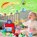 Esjay Montessori Toys for Toddler 1 Year Old, Garden Plants and Bugs with Rattle Squeaker Planting Stacking Color Matching, Sensory Learning Baby Toy 12 18 Months, Gift for 1 2 3 Toddlers Boys Girls