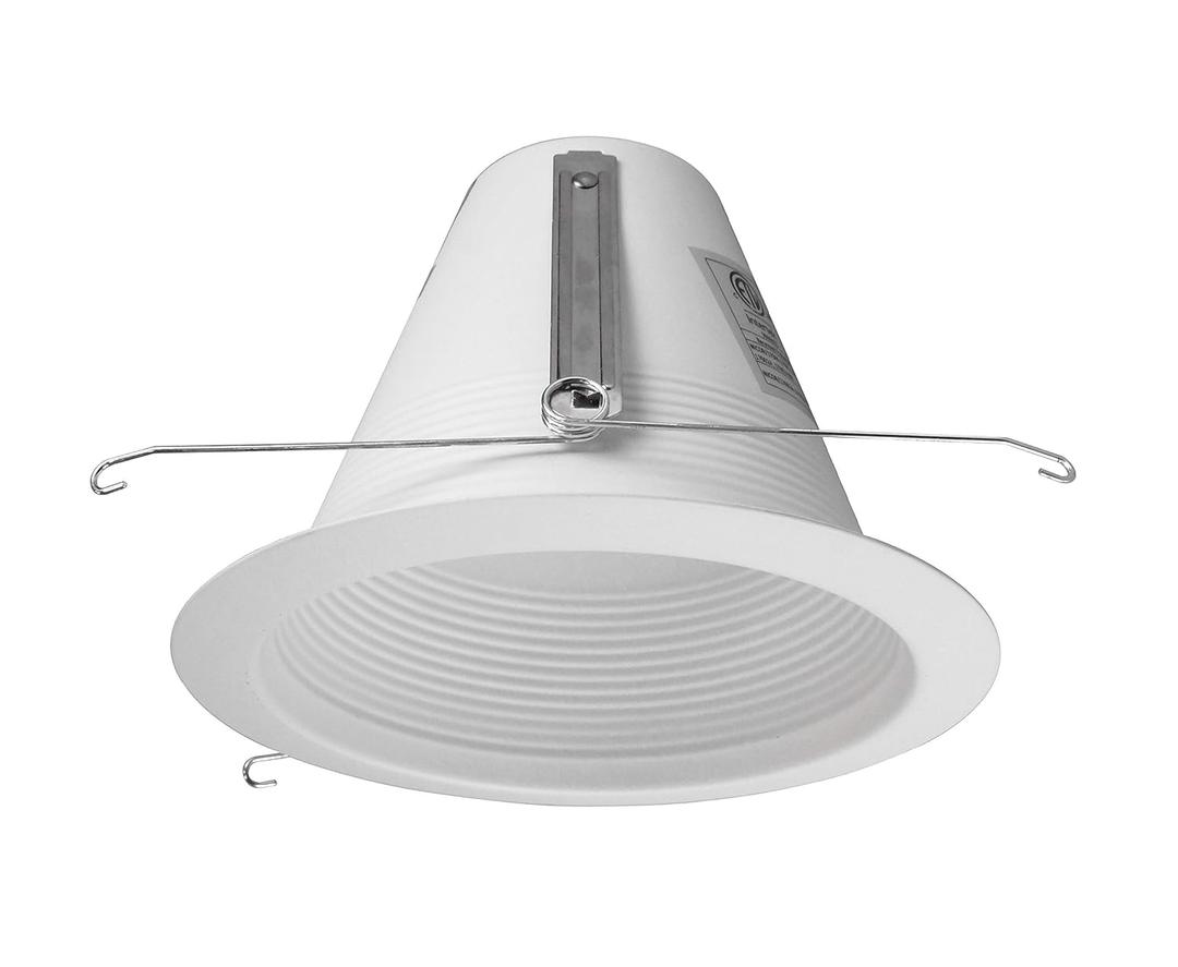 NICOR Lighting 6 inch White Airtight Recessed Cone Baffle Trim, Fits 6 inch Housings (17550A)
