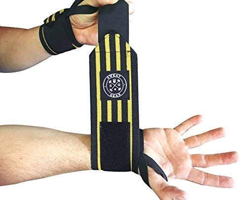 Sweat Gear Premium Wrist Wraps. Best for Lifting, Crossfit, Wrist Support, Fitness, Stability and Support. (Yellow) Sweat Gear Premium Wrist Wraps. Best for Lifting, Crossfit, Wrist Support, Fitness, Stability and Support. (Yellow)