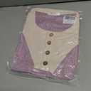 Womens Tops Summer Sweaters Short Sleeve Patchwork V Neck Henley Shirts 2026 Dressy Casual Business Tunic Blouses (Pink, XL)