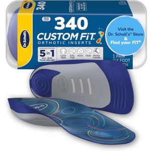 Dr. Scholls Custom Fit Orthotics 3/4 Length Arch Support Shoe Inserts - Plantar Fasciitis Relief Insoles for Men and Women, Immediate All-Day Total Lower Body Pain Relief, FSA HSA Eligible, CF340 Dr. Scholls Custom Fit Orthotics 3/4 Length Arch Support Shoe Inserts - Plantar Fasciitis Relief Insoles for Men and Women, Immediate All-Day Total Lower Body Pain Relief, FSA HSA Eligible, CF340