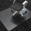 Office Chair Mat for Carpet Floors, Desk Mats 47"X59" for Rolling Desk on Low Pile Carpets, Rectangle Computer Gaming Plastic Floor Mats for Office Chair on Carpet, Flat Without Curling