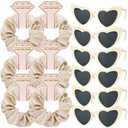 Loanzeg Satin Bridesmaid Scrunchies Bachelorette Hair Ties Set of 6 sunglasses Bridal Shower No Damage Hairties ideas Gift for Wedding Party Favors Bridesmaid Proposal Gifts (Champagne)