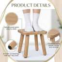 9 Inch Small Wooden Step Stool Solid Wood Stool Wooden Step Stools for Adults Non-Slip One Steps Stools Small Square Stoolss Legs Detachable Holds up to 300 Lbs Bedroom Kitchen