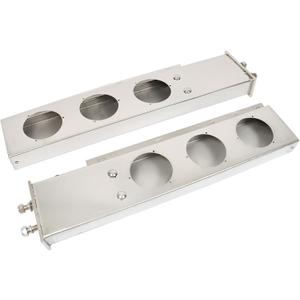 munirater 30 in Stainless Steel Mud Flap Hanger with Light Cutouts Wing Panel Hanger Loaded 2 1/2 Pattern Replacement for Semi Trucks
