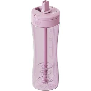 PerfectShaker Luma Series Tritan Shaker Bottle with Built-In Straw & Measurement Scale  28oz Leakproof, BPA-Free, Dishwasher Safe Protein Shaker, Smoothie & Pre-Workout Mixer Shaker(Blush)